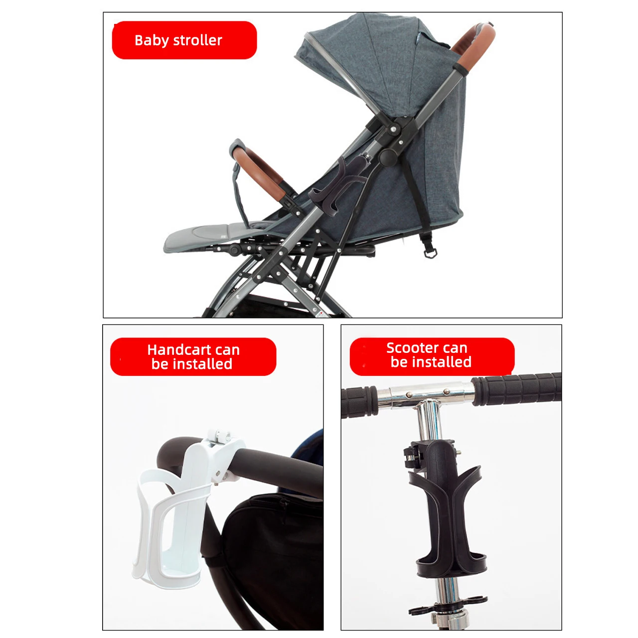 Portable Bicycle Water Bottle Holder Baby Stroller Milk Bottle Storage Rack Cup Coffee Drink Organizer Shelf