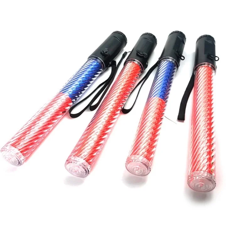 360mm Rechargeable Built-in Battery Waterproof LED PVC Road Traffic Rod Flash Light With Charger