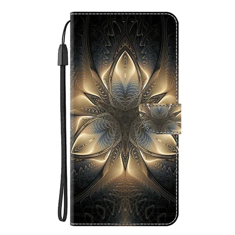 Elegant Leather Flip Wallet Phone Case with Magnetic Stand - Cute Design