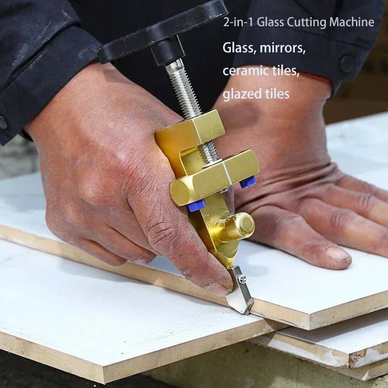 

2 in 1 Glass Ceramic Tile Cutter with Knife Cutting Machine Opener Breaker Tools Accessories Wheel Diamond Roller Cutter