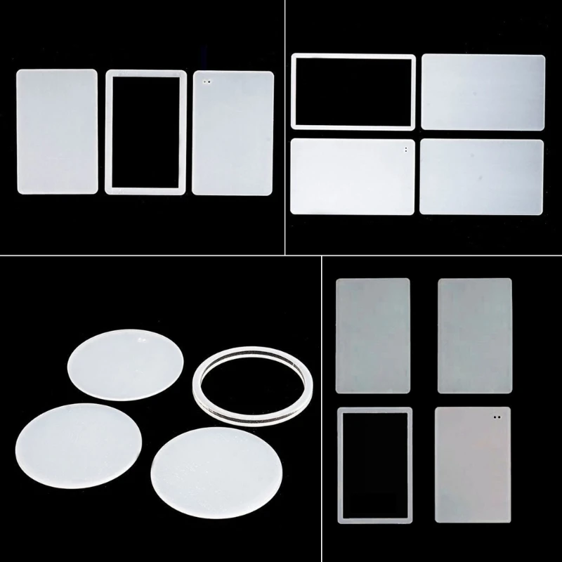 

1 Set Various Styles Clear Acrylic Keychain Blanks Plastic Transparent Keychain Charm Blank for DIY Projects Crafts