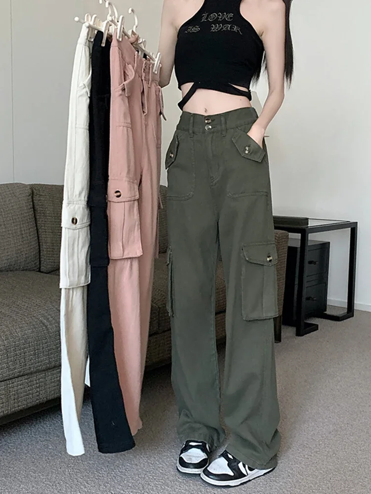 Women's Spring Summer Pant Trouser Fashionable Calf Length Cargo
