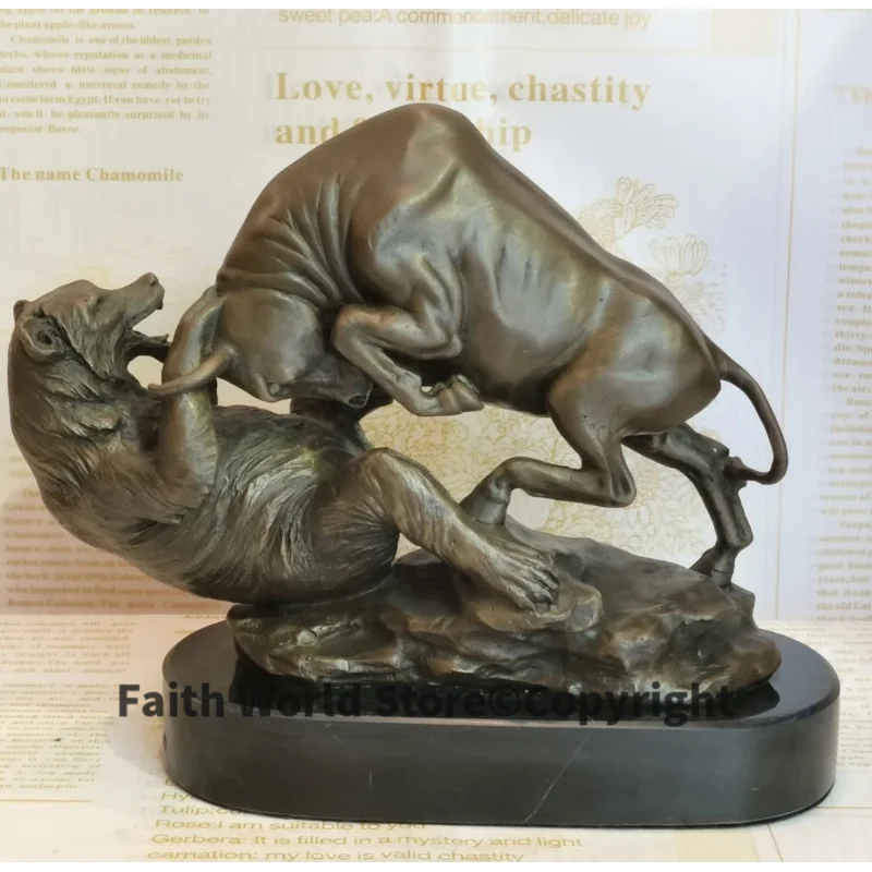 

2024 TOP Good Omens home company office Desk decoration Money Drawing wealth Stock market cattle Wall Street cattle Bronze Bull