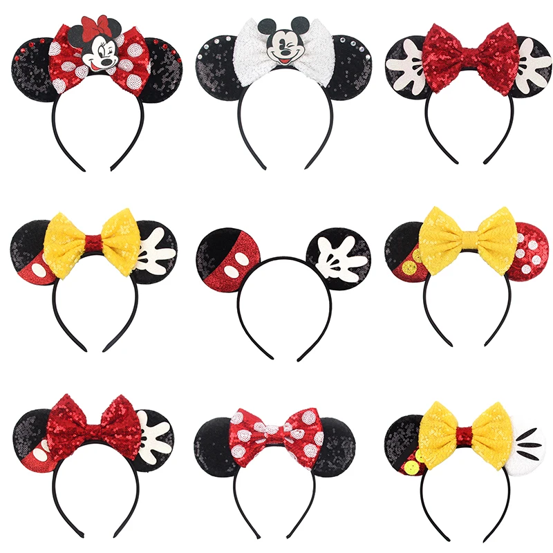 1 Stück Schwarzes Mausohren-Stirnband für Mädchen, 5" Schleife, Party-Haarband, Festival-DIY-Haaraccessoires für Damen