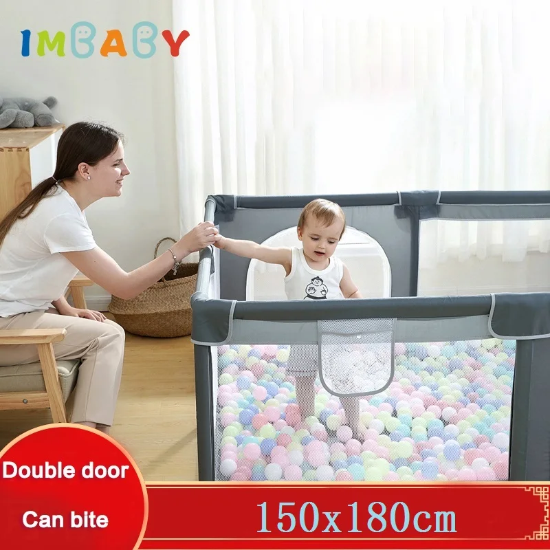 IMBABY Baby Playpens 150*180cm Playpen for Children Baby Activity Gym Parks for Ball Box Balls Pool Children's Balls Fence baby playpen