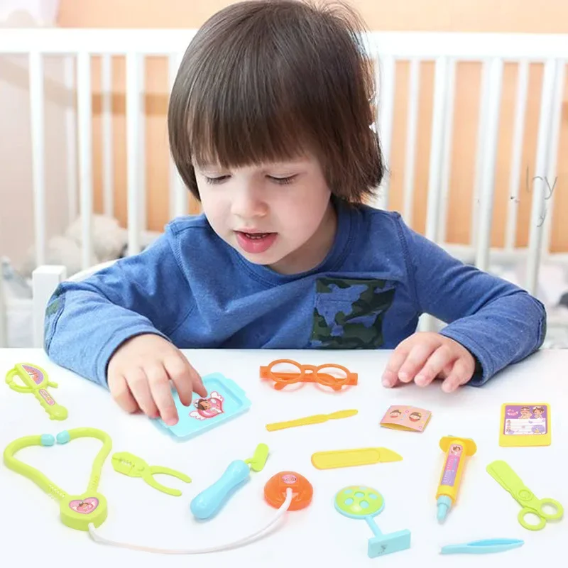 Children Doctor Men Girls Home Use Handheld Box Medicine Box Set Stethoscope Pain Relief Tool Interactive Parent-Child Game 2