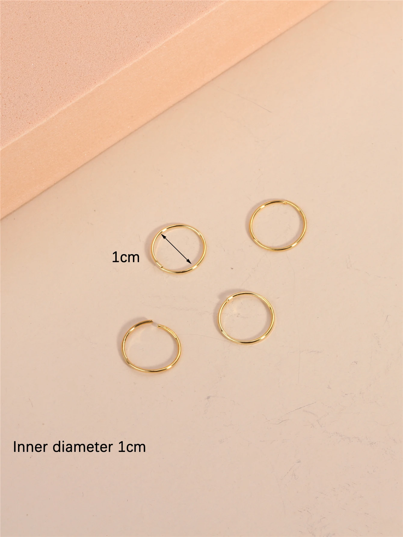 Nose Rings Piercing Jewelry Body Piercing Jewelry Body Jewelry 20PCS 10MM Hoop Nose Rings for Women Men Silver Gold Color Simple Classic Round