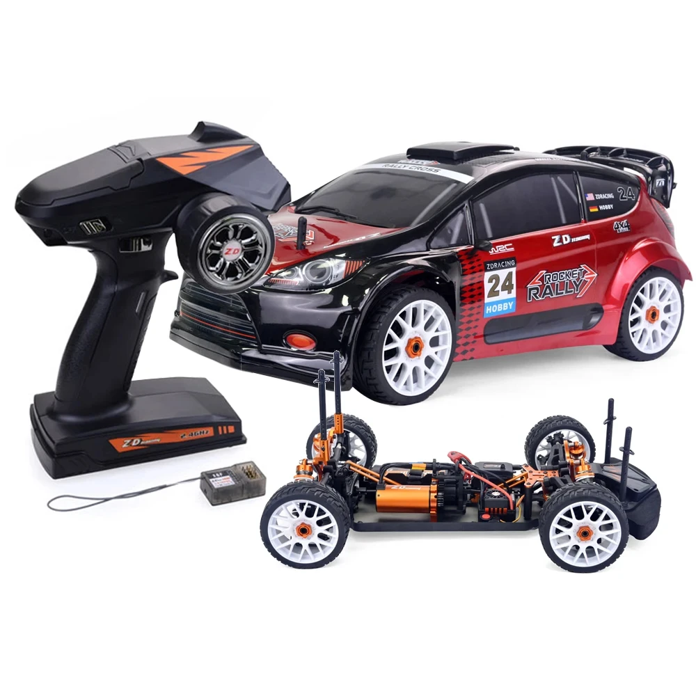 

1/8 ZD Racing 9071-V2 08426 4WD Aluminum Alloy Rally Car 80KM/H/2.4Ghz 4CH Remote Controller/80A ESC/Electric Toy Car Model