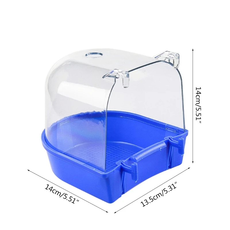 Hanging Bathing Box Parrot Birdbath Cage Shower Accessories for Small Bird