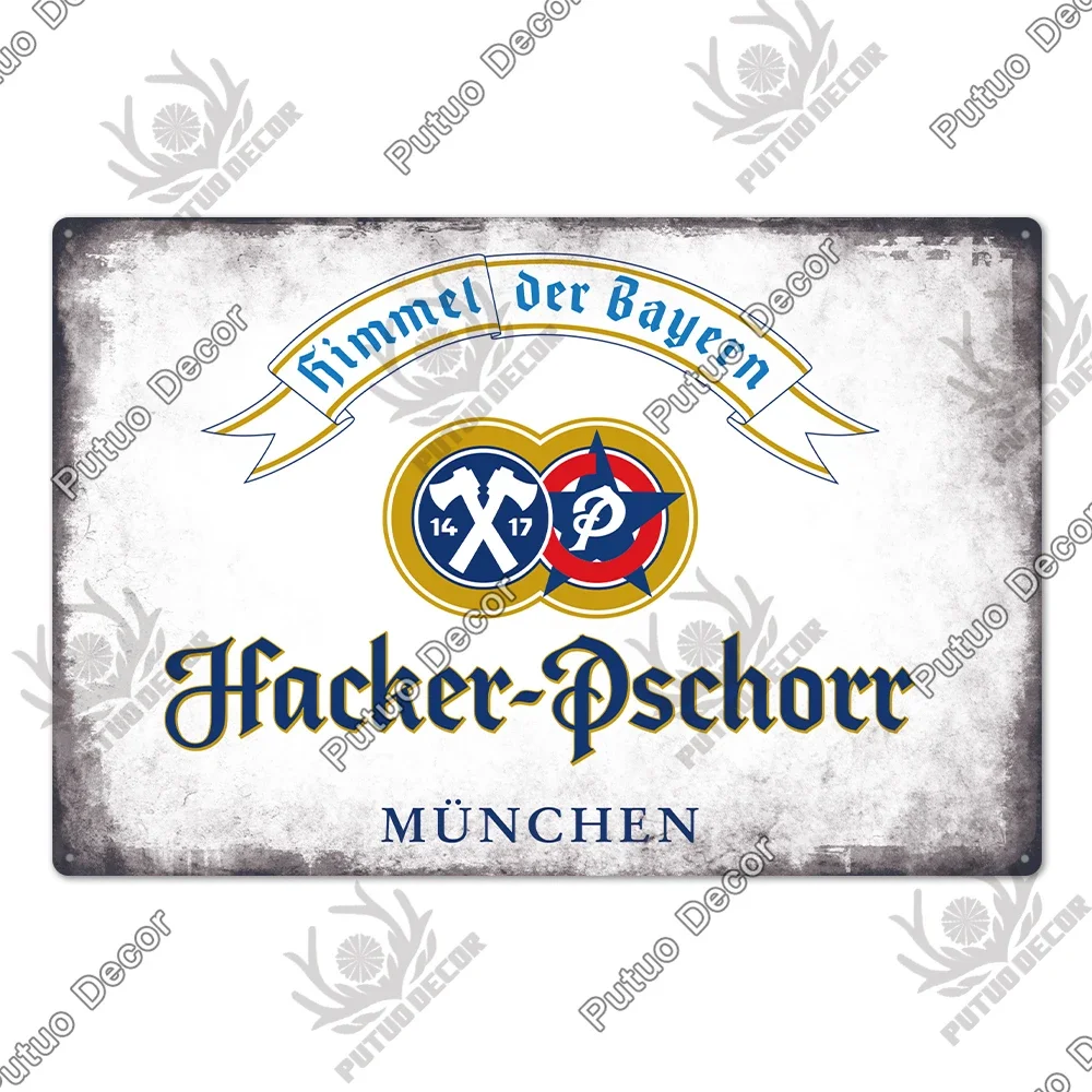 Putuo Decor Targa In Metallo Umoristica 30x20 Cm - "Bitte Während Des Biertrinkens Keine Arbeit Verrichten" - Decorazione Da Bar