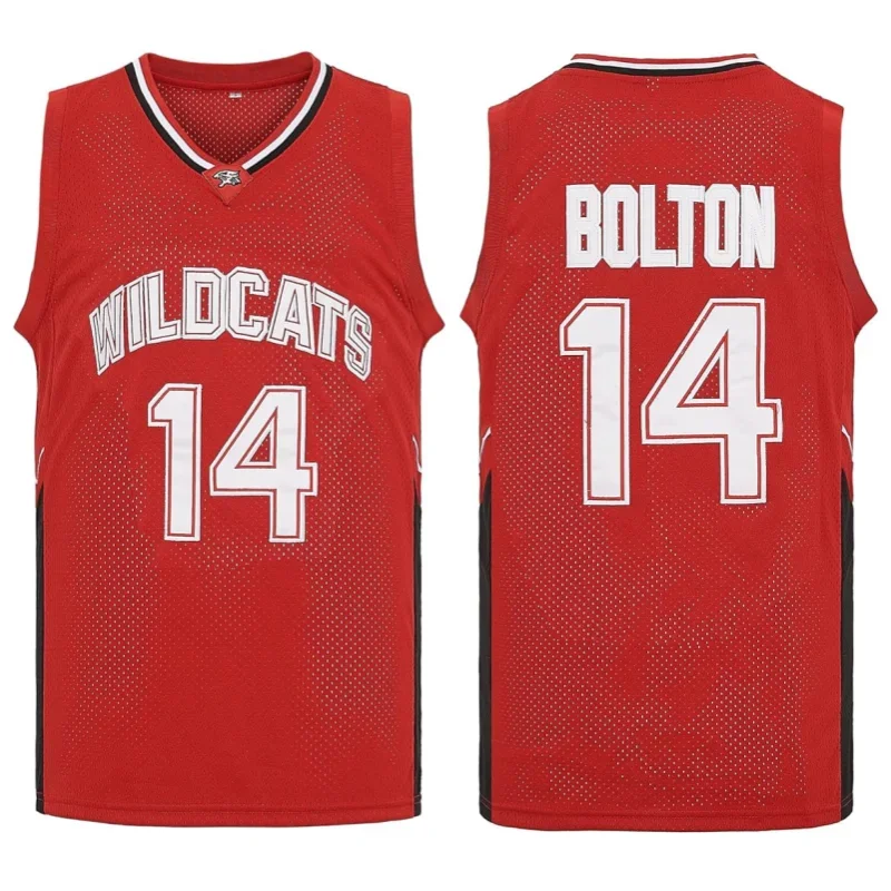 Basketball Jersey Sports Shirt Movie Wildcats High School Troy Bolton Cosplay Mens Halloween Party Costumes