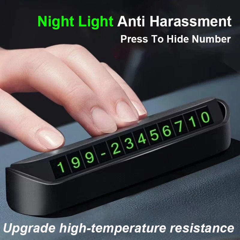 Car Styling Temporary Parking Card Phone Number Card Plate Telephone