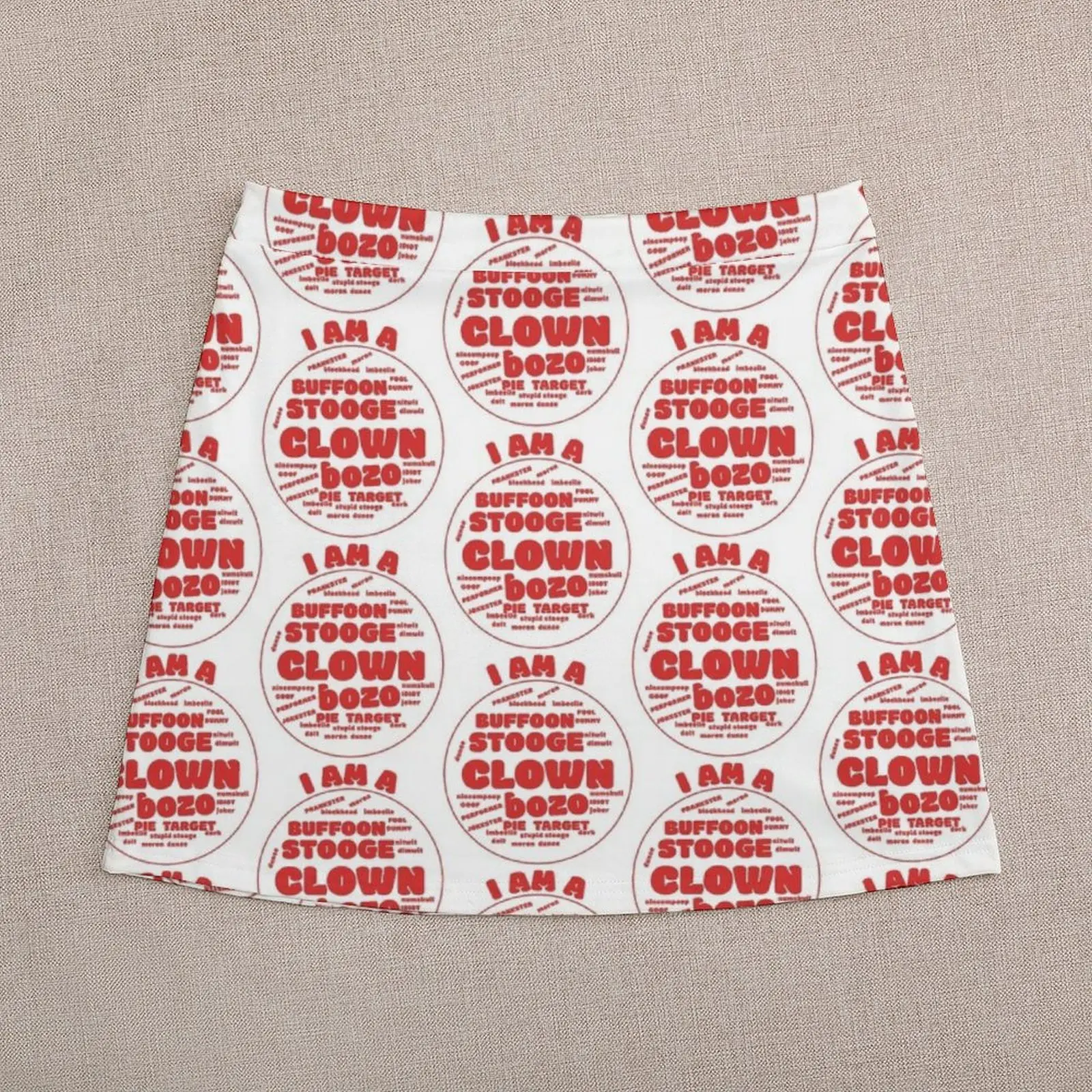 I am a clown typography Mini Skirt women clothes skirts women summer 2024