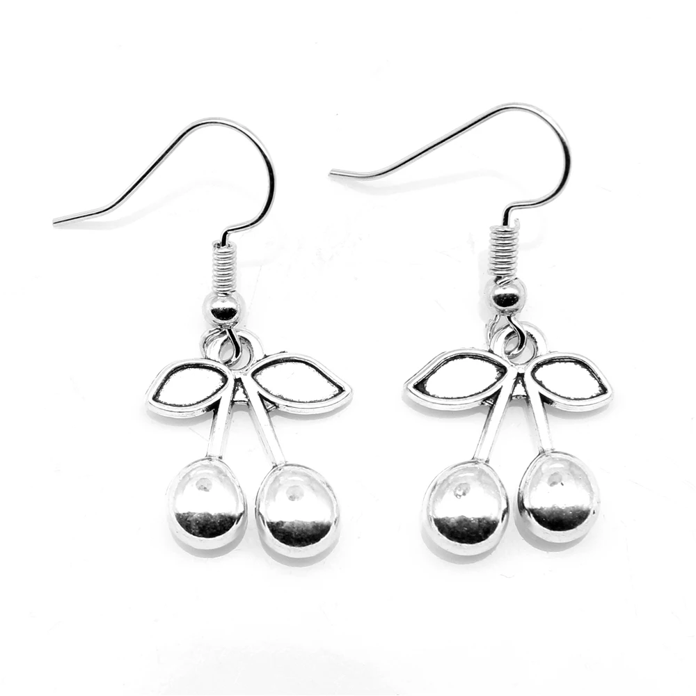 

1 Pair Cherry Earrings For Teens Jewelry Diy 15x17mm