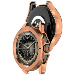 Durable Anti-Scratch Watch Screen Protector & Bumper Cover for Watch S4 Sport (Rose gold)