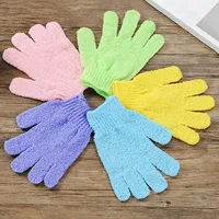 2pcs Shower Bath Gloves Exfoliating Wash Skin Spa Massage Scrub Body Scrubber Glove 2