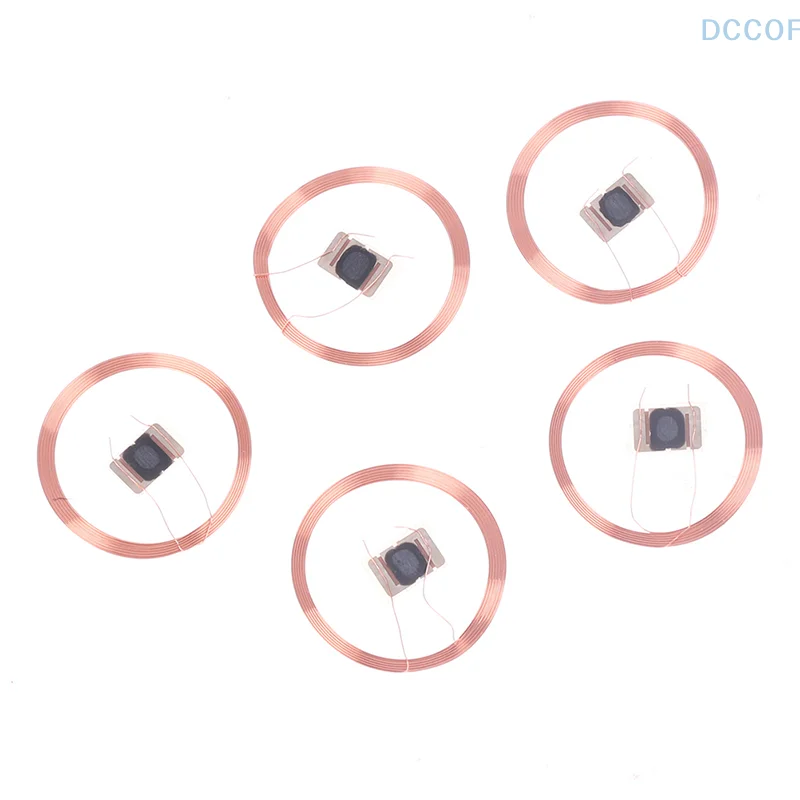 5pcs 21.6mm 13.56MHZ UID IC Card ID Rewritable Changeable Chip Keyfob RFID Self-adhesive coil