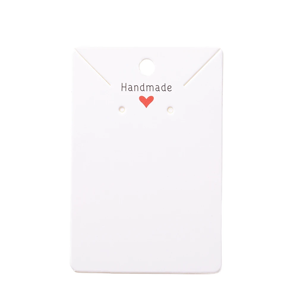 50 teile/los Halskette Ohrringe Ohr Studs Verpackung Karte Schmuck Display Kraft Papier Rechteck Karton Zubehör Kleine Unternehmen – Detail 6