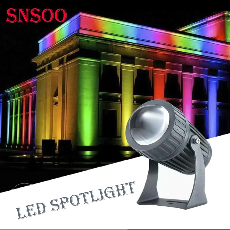 IP67 Outdoor LED Floodlight 220V 10W Waterproof Spotlight with Narrow Beam Angle Landscape Street Garden Square Floodlights