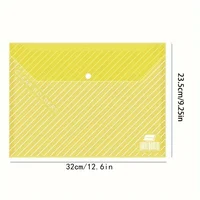 5/20pcs, A4 File Bag, Clear Plastic, Large Capacity And Snapshot Button, Perfect For School Office And Home 2