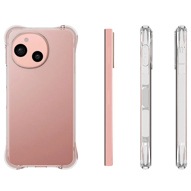 Enhanced Clear Shockproof Silicone Back Cover with Air Cushion Bumper