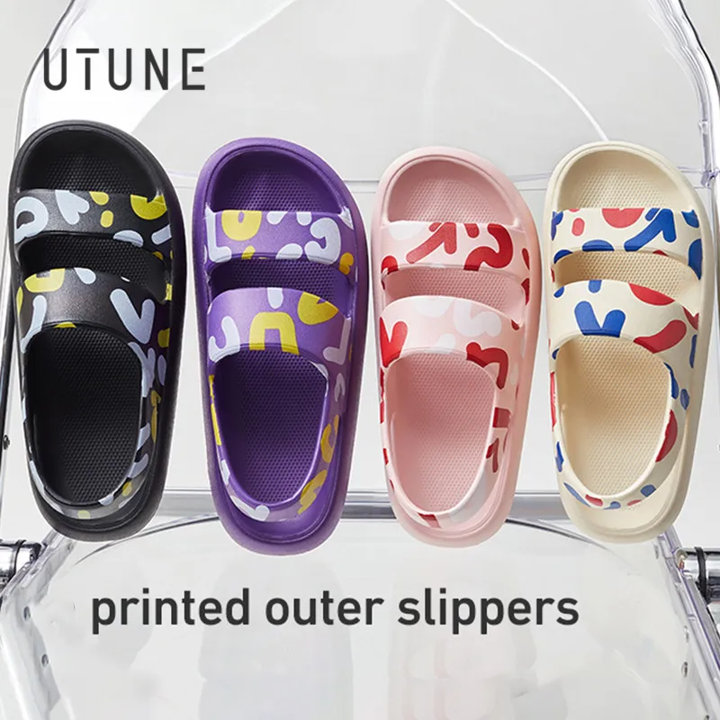 Women Sandals Summer Platform Shoes Beach Slides Slippers Outdoor EVA 4CM Thick Sole Non-slip For Women