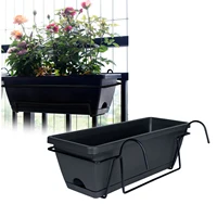 Hanging Planter for Balcony Railing Plant Basket Fence Planter Home Decor Window Box Planter Flower Pot for Garden Deck Yard 6L 2
