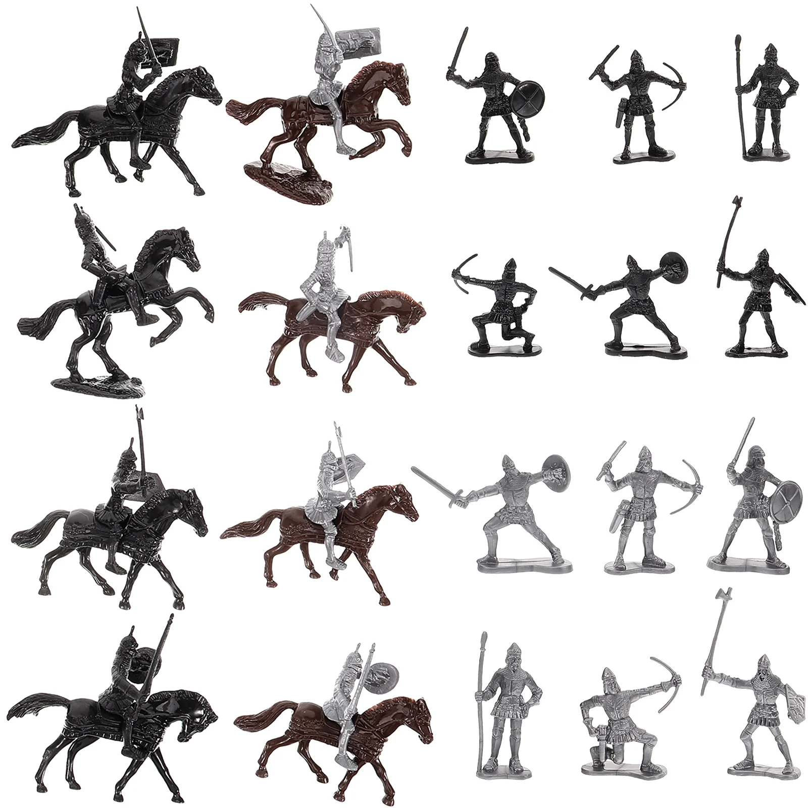 

Horse Model Warrior Sand Table for Kids Micro Landscaping Decors Miniature