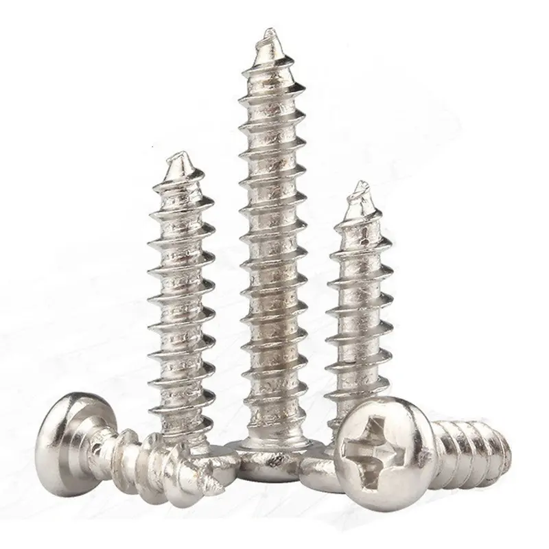 100pcs/Lot Nickel-Plated Carbon Steel Cross Recessed Round Head  Self-Tapping Screw M1 M1.2 M1.4 M1.7 M2 M3 M4 M5 - Image 3