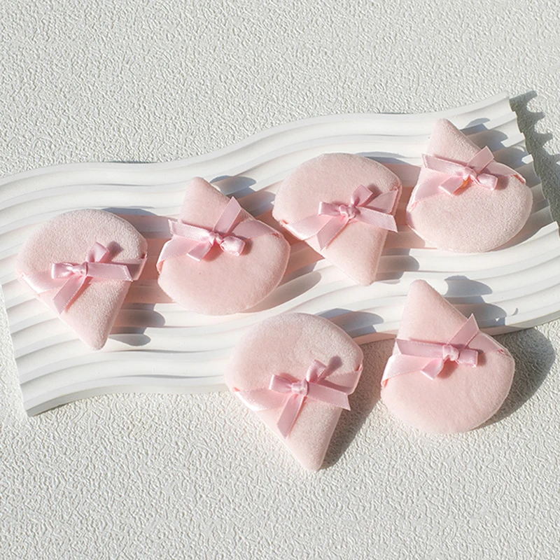 울트라 소프트 푹신한 파우더 퍼프, 세척 가능한 재사용 가능한 벨벳 페이스 바..