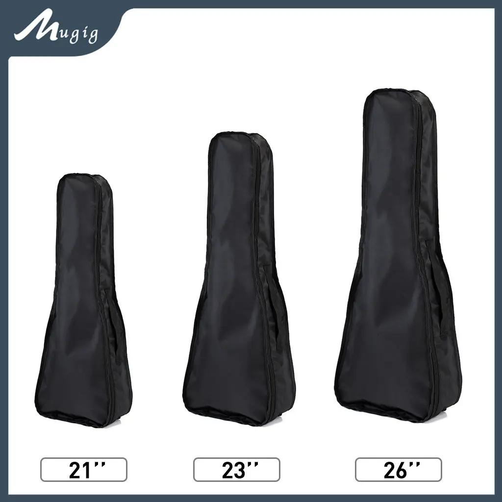 

21 / 23 / 26 Inch Ukulele Bag Black Portable Case Ukulele Carry Bags Single Backpack Soprano / Concert / Tenor Ukulele Gig Bag