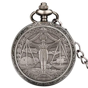 Винтажное металлическое ожерелье с знаком зодиака карманные часы для женщин и мужчин 12 символом созвездия весы амулет-Подвеска часы с воротником