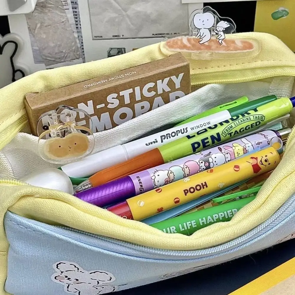 Astuccio con Cerniera di Alta Qualità con Stampa Cucciolo, Borsa Multiuso di Grande Capacità, Pochette per Cosmetici, Accessori Scolastici per Studenti