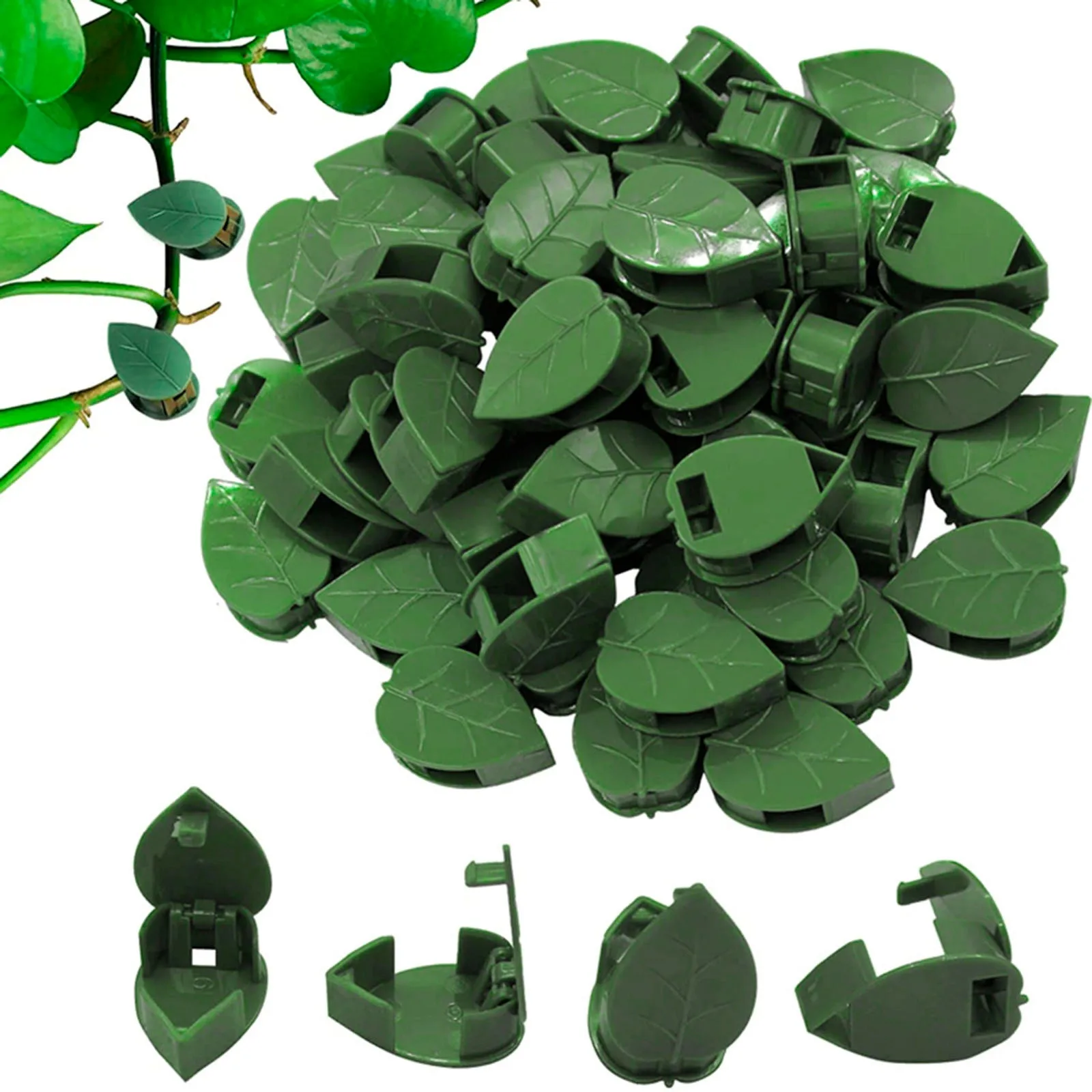 Plant Climbing Wall Fixture Clips Acrylic Sticker Self-Adhesive Hook Plant Vine Traction Holder Indoor Outdoor Decor