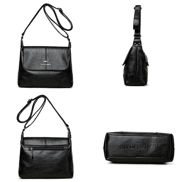 New Super Quality Leather Luxury Designer Shoulder Bags Purses Women Classic Tote Bag Female Messenger Waterproof Crossbody Sac 3