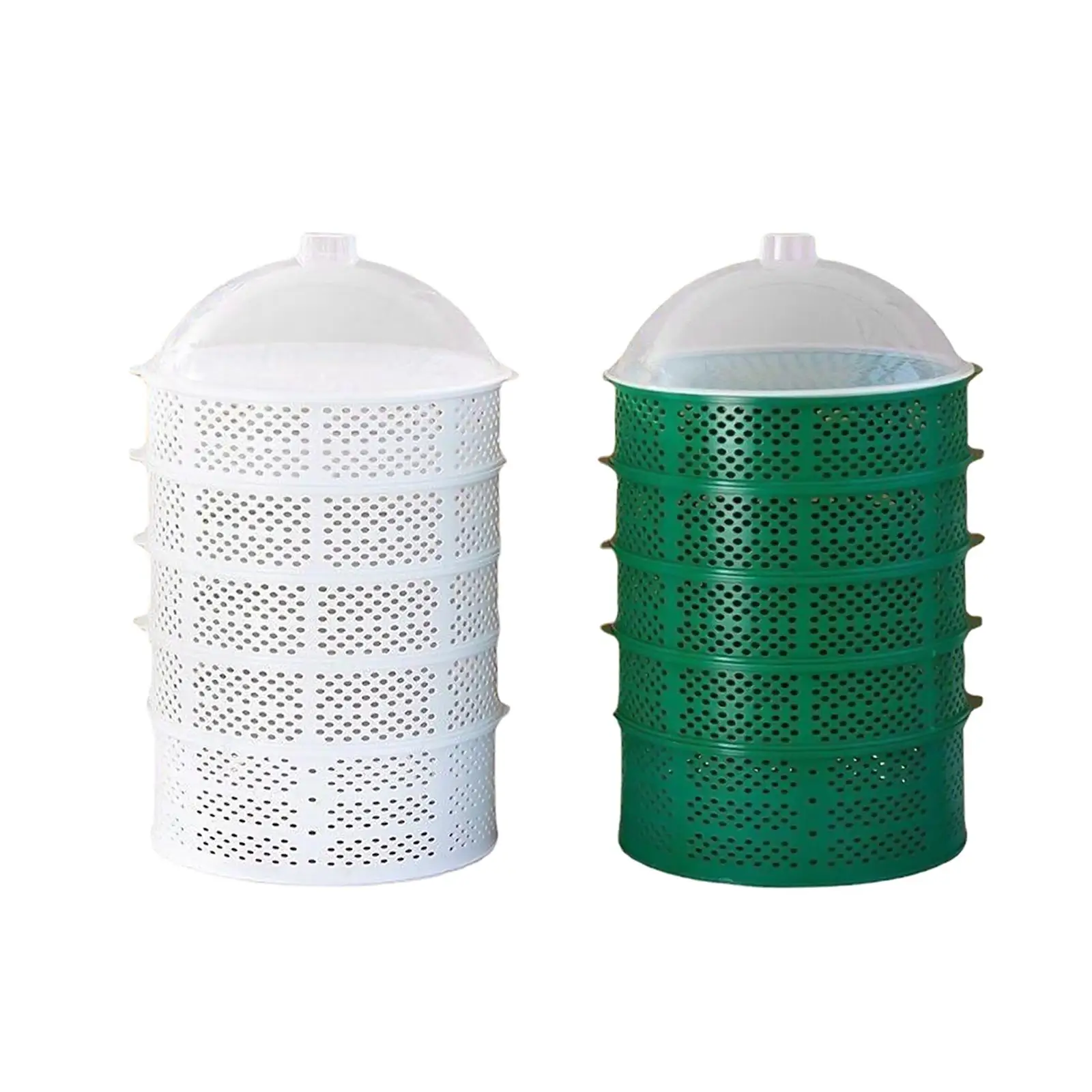 6 Layer Food Cover with Lid Multifunctional Vegetable Fruit Storage Tray for Outdoor Indoor Picnic Party Barbecue Kitchen