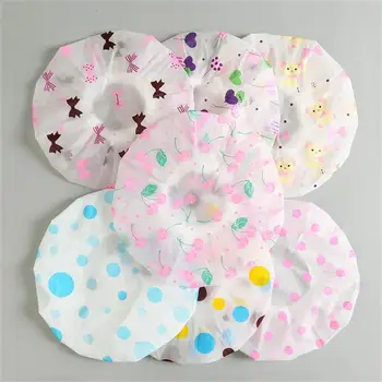 Shower Caps Bathing Waterproof Adult Hair Drying Caps Dustproof Plastic Head Covers For Women Hair Salon Elastic Shower 1