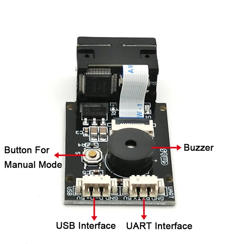 L77A GM65 1D 2D 바코드 스캐너 USB UART PDF417 바코드 리더..