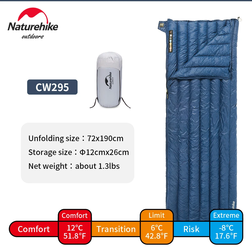 Naturehike-超軽量寝袋,防水,冬用封筒,キャンプ用寝袋,Cw295 Naturehike-超軽量寝袋,防水,冬用封筒,キャンプ用寝袋,Cw295