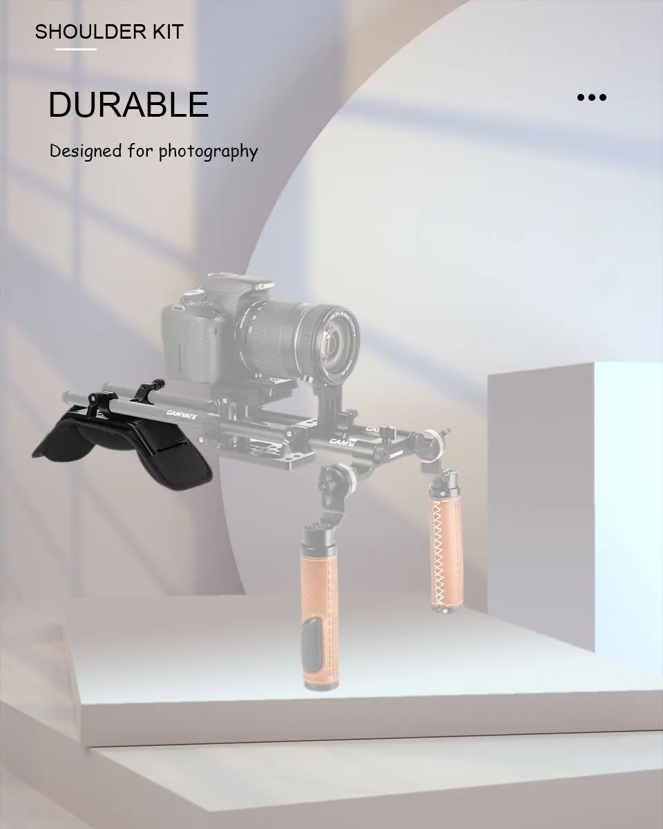 Baseplate Rosette Extensão Braço Queijo Handgrip Para DSLR Camera DV Camcorder