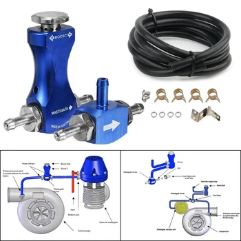Manometro della valvola di spurgo per auto Controller turbo boost automatico che regola il veicolo Auto modificata Pressurizzare Benzina Manuale in alluminio regolabile