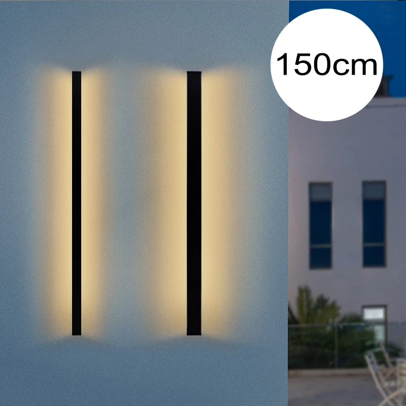 Wall Light Wall Lights Modern Waterproof Outdoor Porch Lights Straight Line LED for Bedroom Living Room Background Decor Kitchen lamp