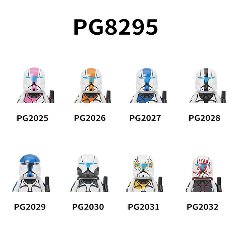 

PG8295 Building Blocks 8pcs/set Clone soldier PG2025 PG2026 Brick PG2027 PG2028 Figure PG2029 PG2030 PG2031 mini Assembly Toys