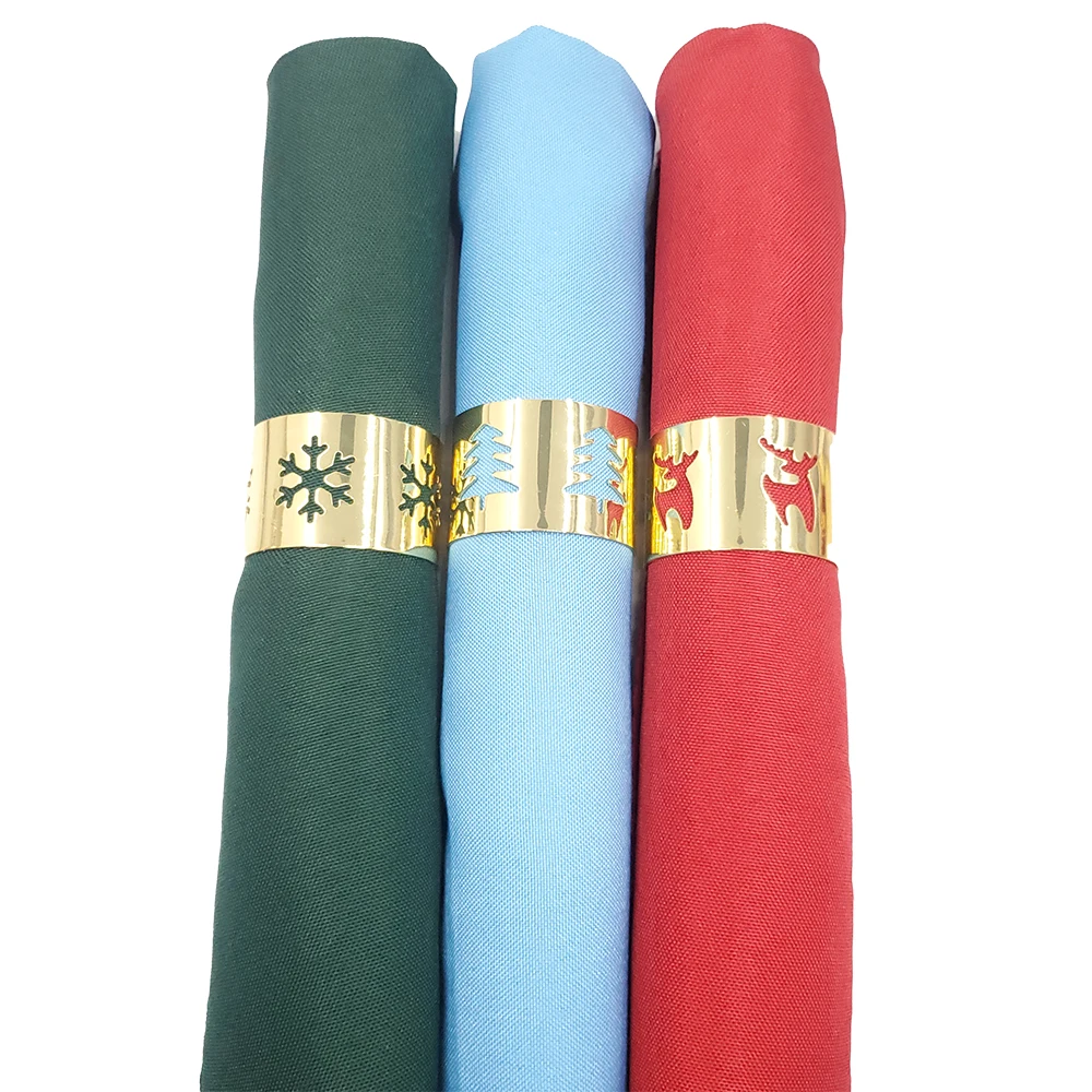 

9pcs Set of Snowflake Napkin Ring Christmas Tree Napkin Rings Christmas Xmas Napkin Holder Ring Buckle Christmas