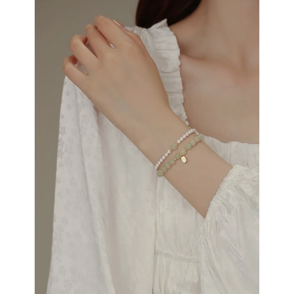 Elegantes Perlen Und Hetian Jade Armband Für Damen_voghion.com