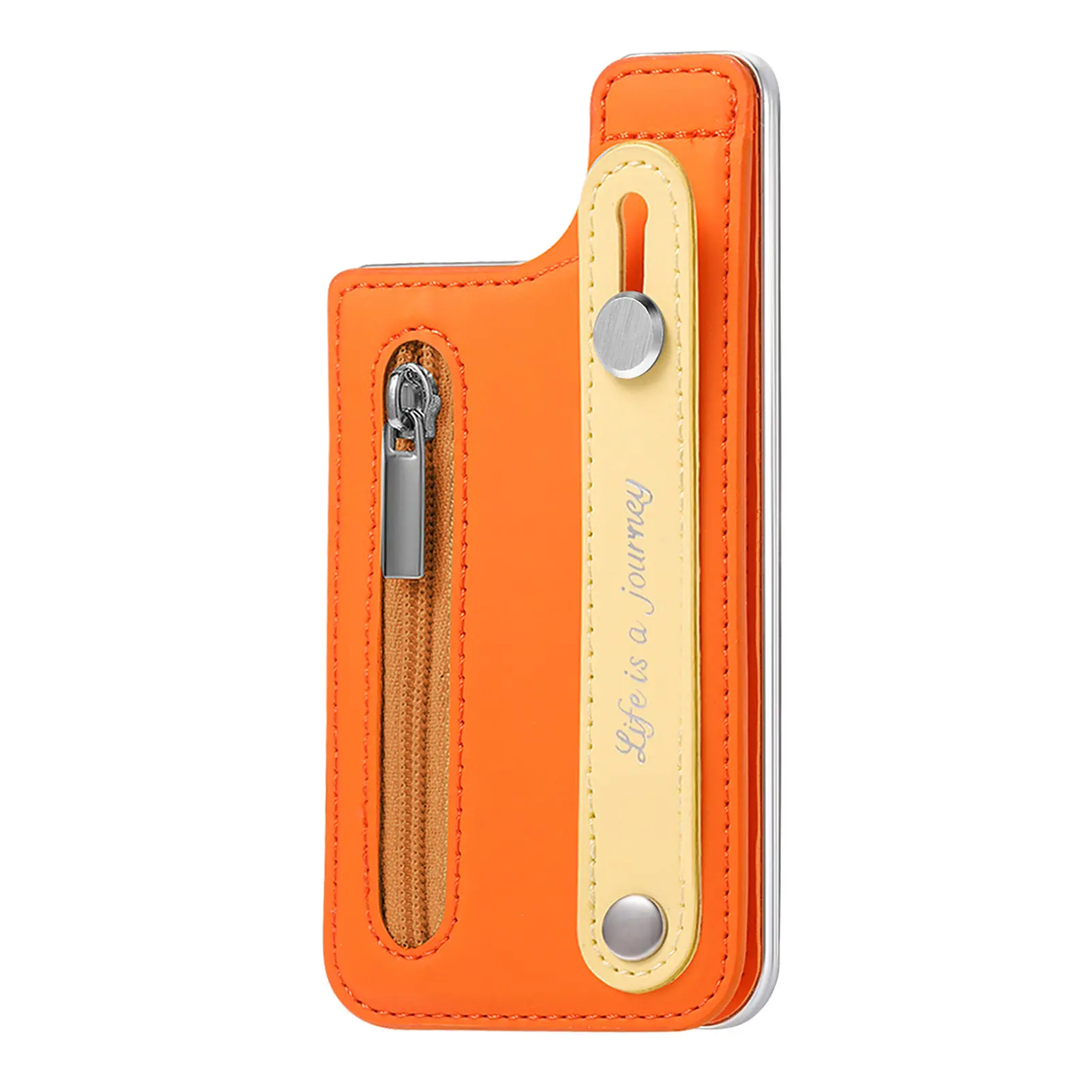 Zipper Card Slot Ultra-Thin Phone Back Wallet Holder