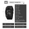 SKMEI 1967  reloj hombre Japan Digital movement Watch Mens military 3Bar Waterproof Countdown LED Light Electronic Wristwatches 5