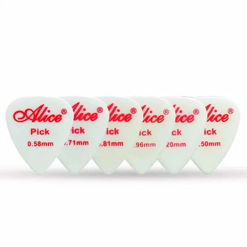 Guitar Picks Alice Luminous Fluorescent Acoustic Electric 0.58-1.5 mm Glow in the dark 6 pieces pack
