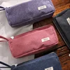 Korean Corduroy Cosmetic Bag Small Makeup Pouch Lady Portable Travel Toiletry Bag Necesserie Organizer Student Cute Pencil Case 1