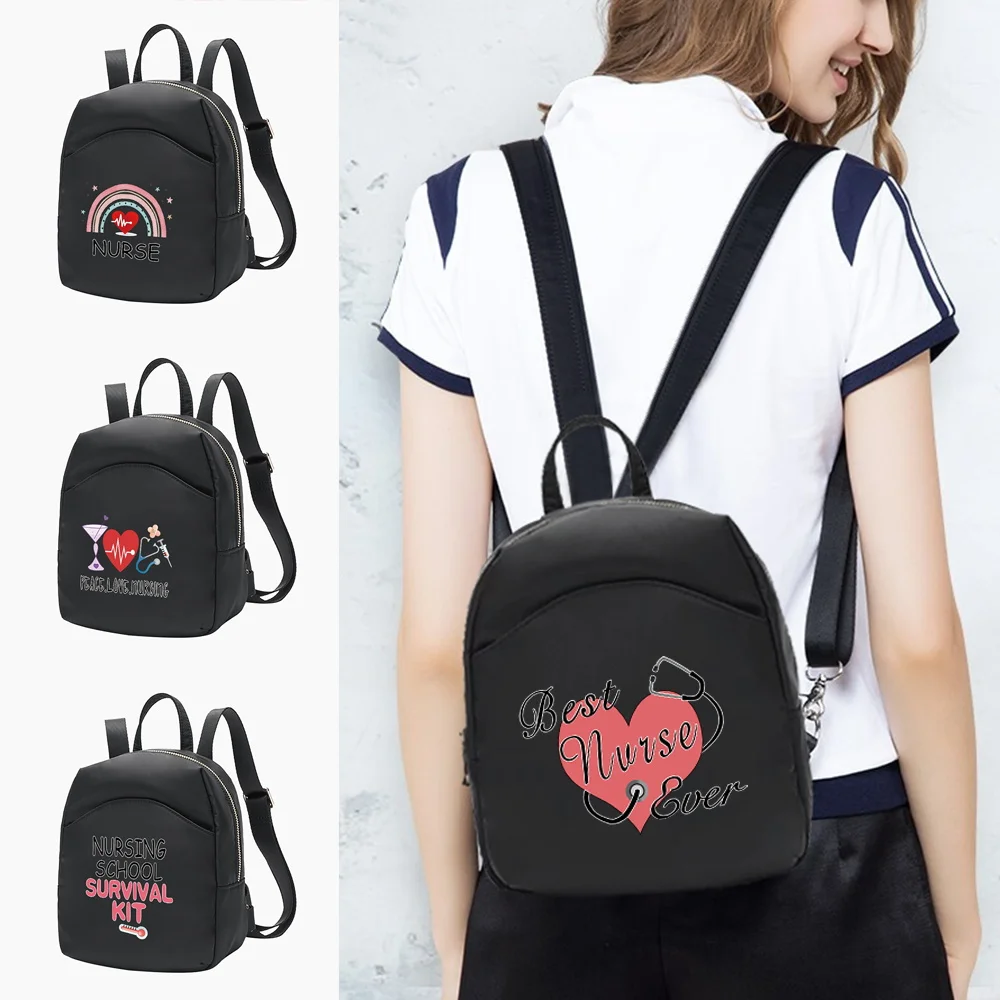 

Women Mini Backpack Lady Shoulders School Bag for Girl Designer Backpacks Crossbody Bag Nurse Series Pattern Travel Book Bags